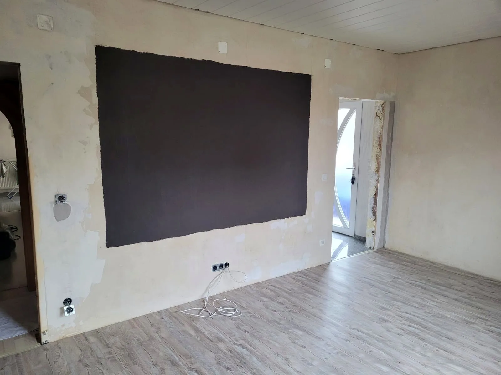 Wand vor der Gestaltung